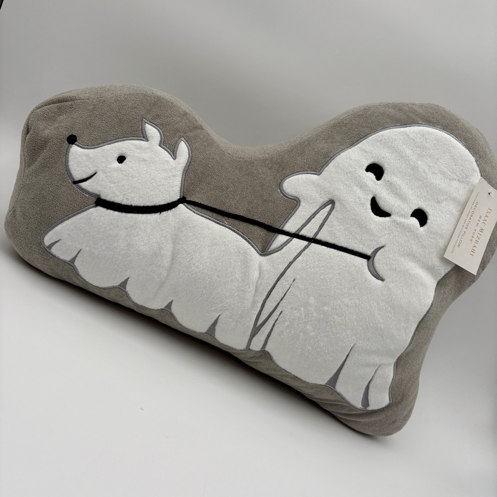 Isaac Mizrahi HALLOWEEN Ghost Walking Dog Decorative Pillow Plush Throw Pillow